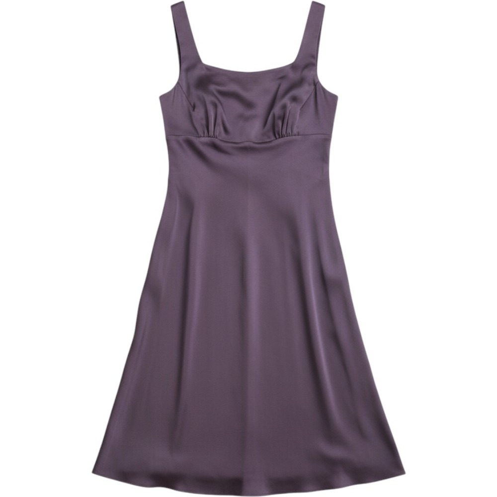J.Crew Women Purple 100% Silk Cowl Back Midi Dress 14